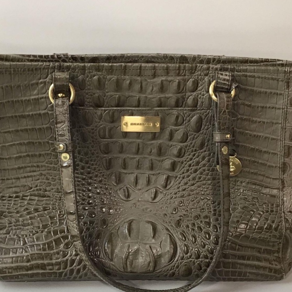 Women’s Brahmin Melbourne Zip Top Tote Bag Grey